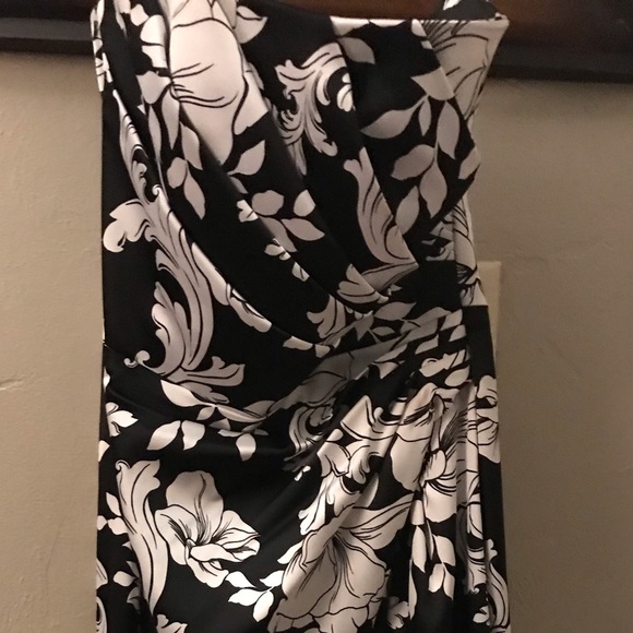 Strapless Mid Length Black and White Dress - Picture 2 of 2